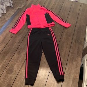 Adidas Girls Track Suit Jogger Set Size 6x NWOT